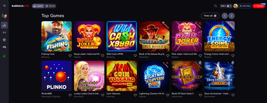 Katanaspin Casino Games