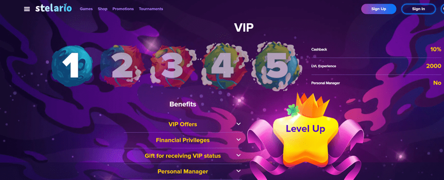 vip offers, higher withdrawal limits and personal manager