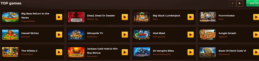 Top Games at Smokace Casino