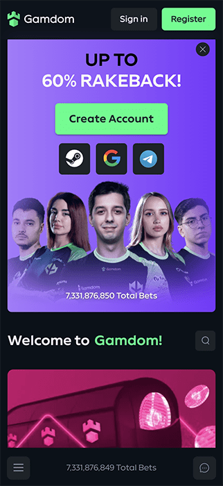 Gamdom Mobile