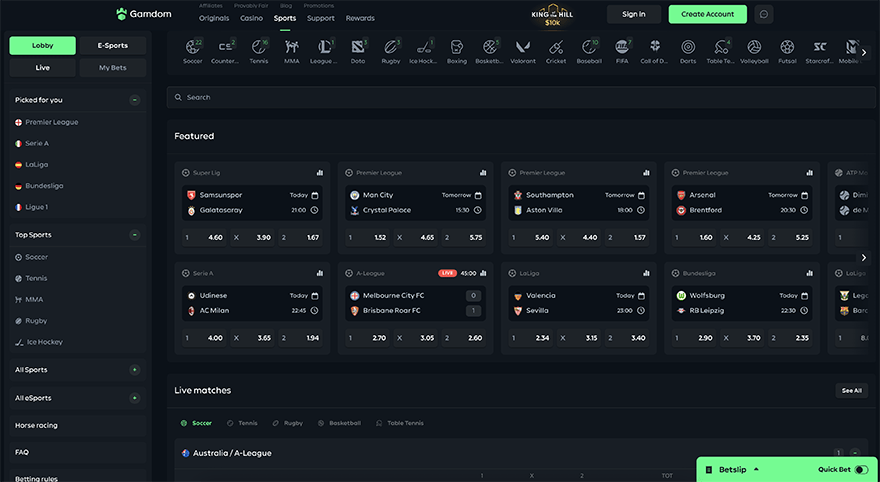 Gamdom Esports Betting
