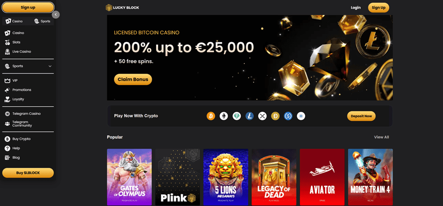 lucky block bitcoin casino