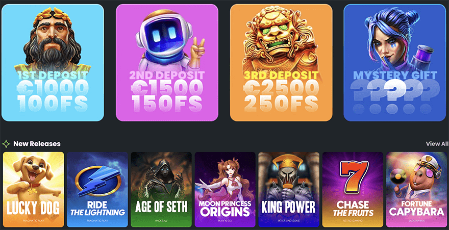 Game Selection at Winningz Casino