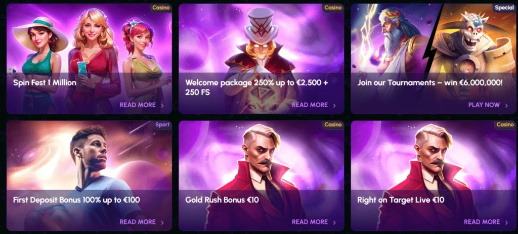 novaJackpot Bonus and promotions
