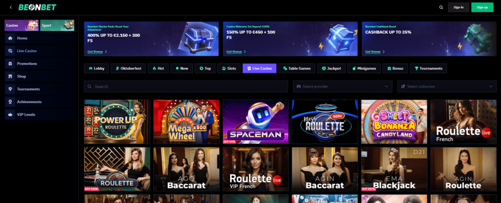 BeOnBet Casino – Home of Lightning Roulette